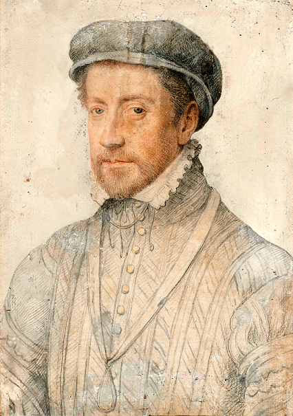 Louis III de Bourbon-Vendme- portrait au crayon - cole de Franois Clouet - Muse des beaux-arts de Boston - vers 1558